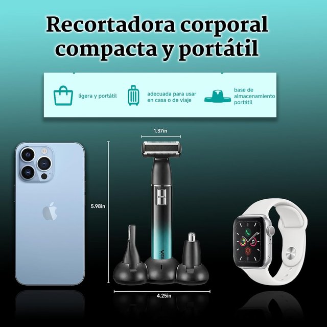 VGR 628 Depiladora Corporal Hombre 3 en 1