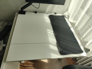 Mesa extensible IKEA Bjursta blanca.50x90+2x20