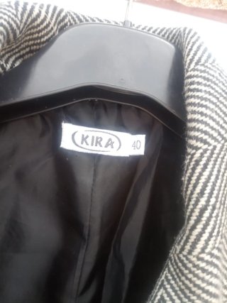 Trenca chica gris y negra Talla L
