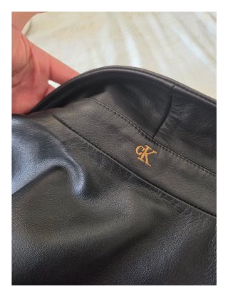 Chaqueta Cuero Calvin Klein Talla M Negra