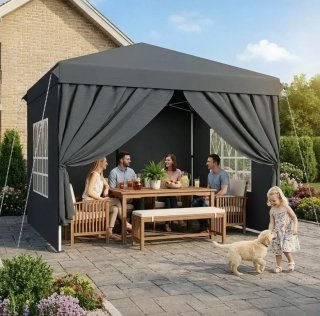 Carpa Gazebo Tela Nylon Grueso 3x3m