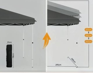Carpa Gazebo Tela Nylon Grueso 3x3m