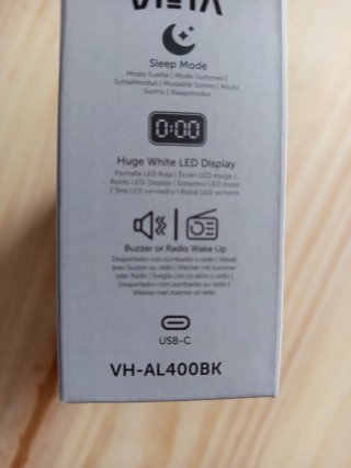 Reloj Alarma Proyector Vieta VH-AL400BK