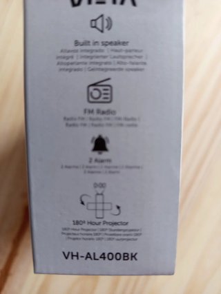 Reloj Alarma Proyector Vieta VH-AL400BK