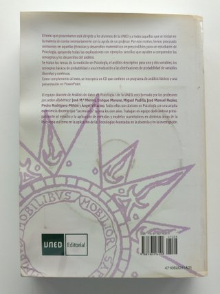 ANALISIS DE DATOS EN PSICOLOGIA I UNED CON CD