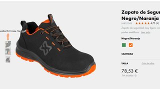 Zapato Seguridad WURTH Negro/Naranja S3