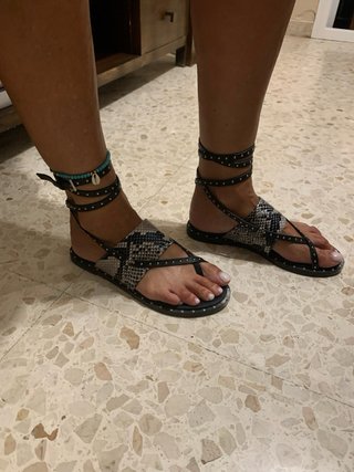 Sandalias EXE negras y multicolor nuevas