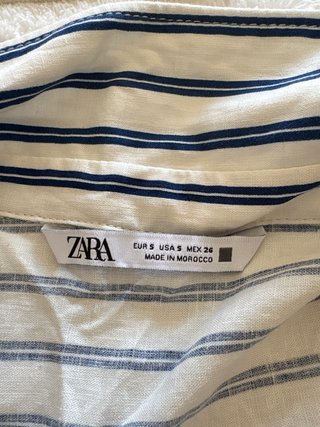 Camisa Zara Rayas Talla S
