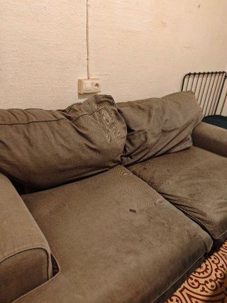 Sofá 2 plazas Ikea gris tela