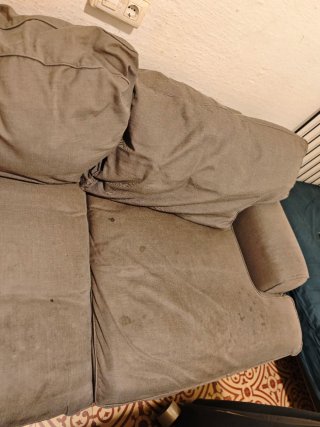 Sofá 2 plazas Ikea gris tela