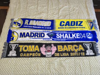 Lote 3 bufandas equipos fútbol
