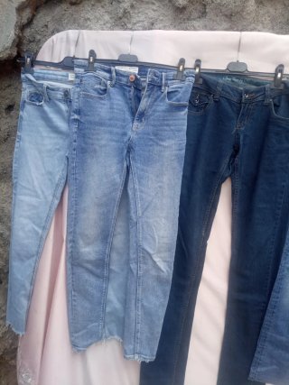 Vaqueros campana rotos mujer talla S