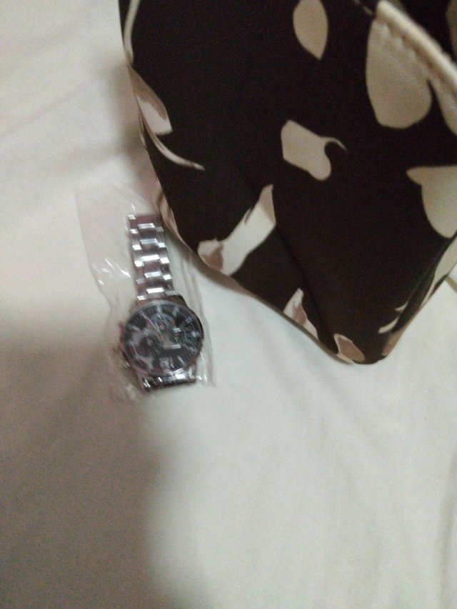 Bolso estampado floral Reloj plata