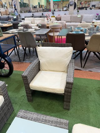 Conjunto Terraza Familiar Mimbre y Cristal