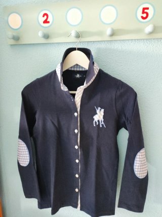 Camiseta polo mujer azul marino