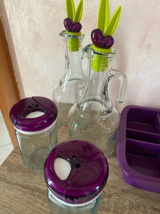 Set Olio Aceto Sale Pepe Viola Design