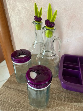 Set Olio Aceto Sale Pepe Viola Design