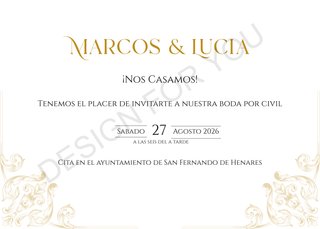 Invitacion personalizada para Boda