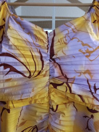 Vestido Espósito milano, Morado y Amarillo Nuevo
