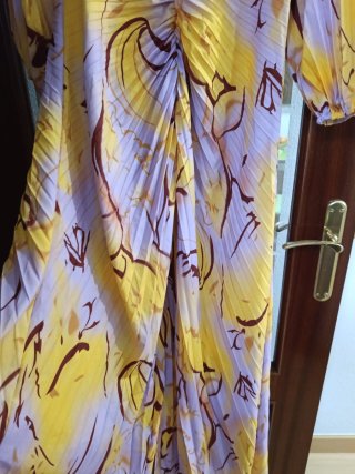 Vestido Espósito milano, Morado y Amarillo Nuevo