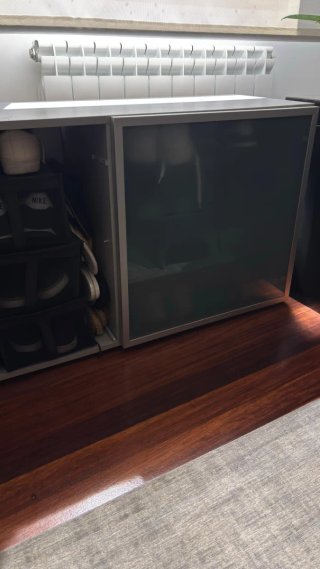 Cómoda zapatero cristal y madera