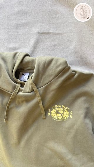 Sudadera Puma Verde con Logo