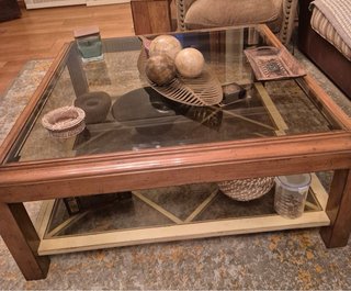 Mesa de centro madera y cristal