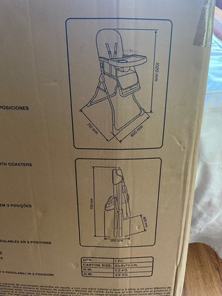 Trona de bebé para alimentación