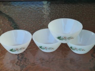 4 boles  vajilla Arcopal flores margaritas