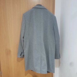 Chaqueta larga gris H&M hombre