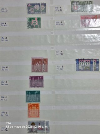 Album clasificador de sellos de Suiza catalogados.