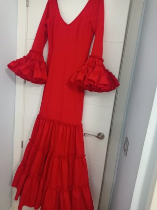 Traje Flamenca Canastero Rojo