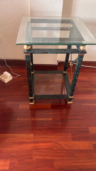 Mesa de centro hierro y cristal