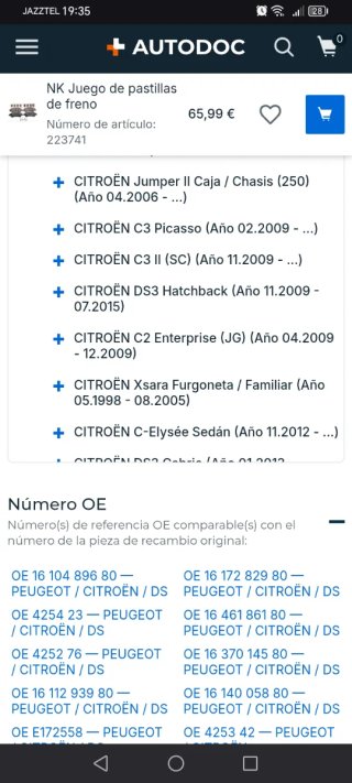Pastillas de freno