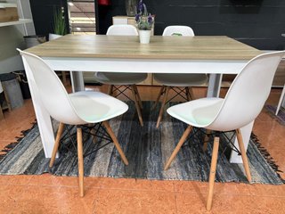 Conjunto Comedor Mesa 138cm y 4 Sillas