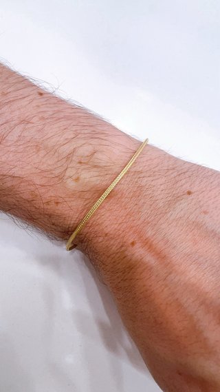 Bracciale maglia milanese in oro giallo 18kt 750