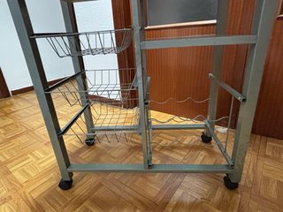 Mesa auxiliar cocina con ruedas y almacenaje