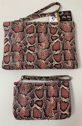 Conjunto Carteras Piel Serpiente