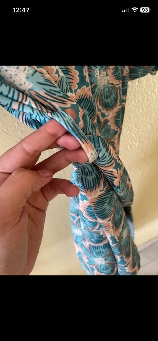 Traje de pantalón floral azul