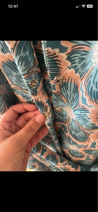 Traje de pantalón floral azul