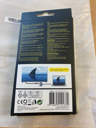 Adaptador USB 3.0 a HDMI + VGA Cablexpert