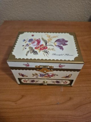 Joyero Musical Vintage con Cuerda - ¡FUNCIONA!