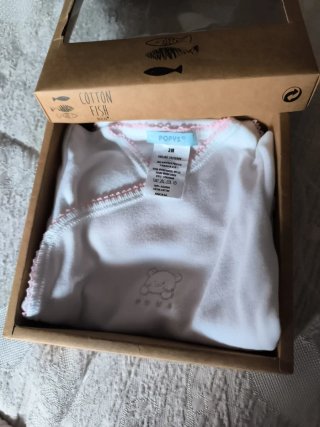 Body bebé manga larga blanco