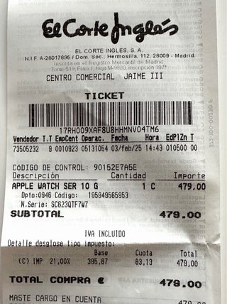Apple Watch Series 10 GPS Negro 46mm