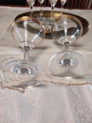 Servizio cocktail vintage oro