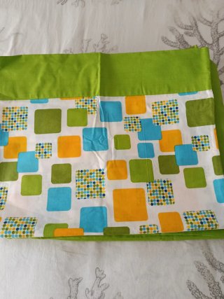 Juego Sábanas Cama 135 Verde y Multicolor