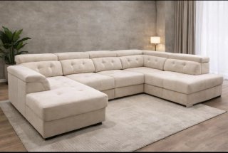 Sofá modular beige tela