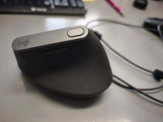 Ratón Ergonómico Logi Negro/Plateado