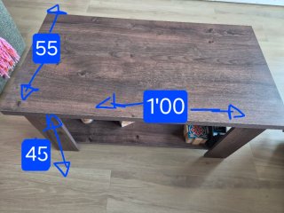 Mesa de centro de nogal