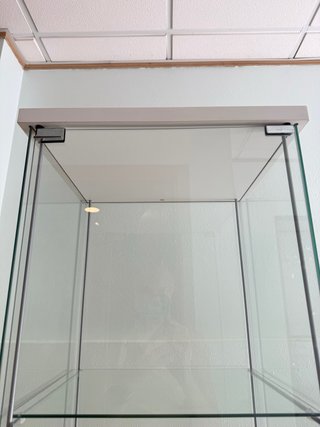 Vitrina de cristal y metal